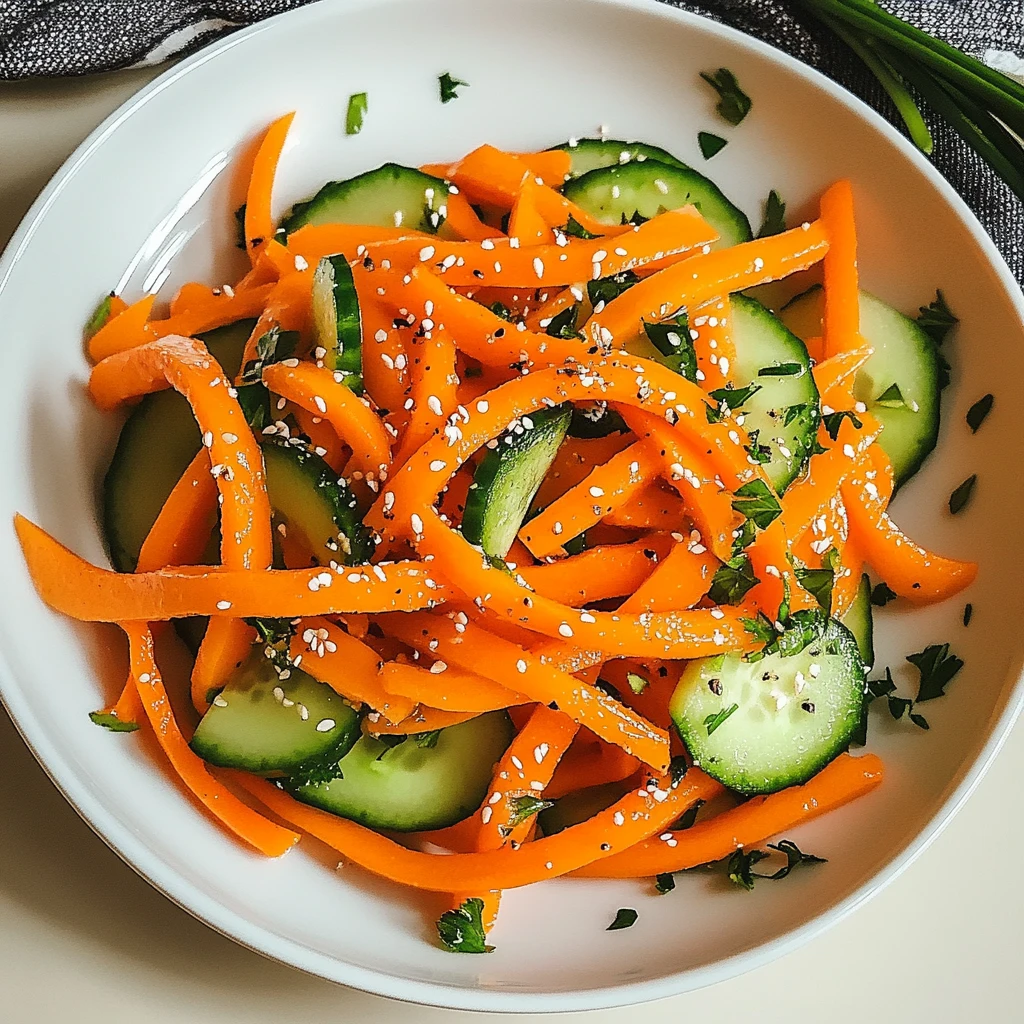 Carrot and Cucumber Salad 4 Ingredients Easy Delicious