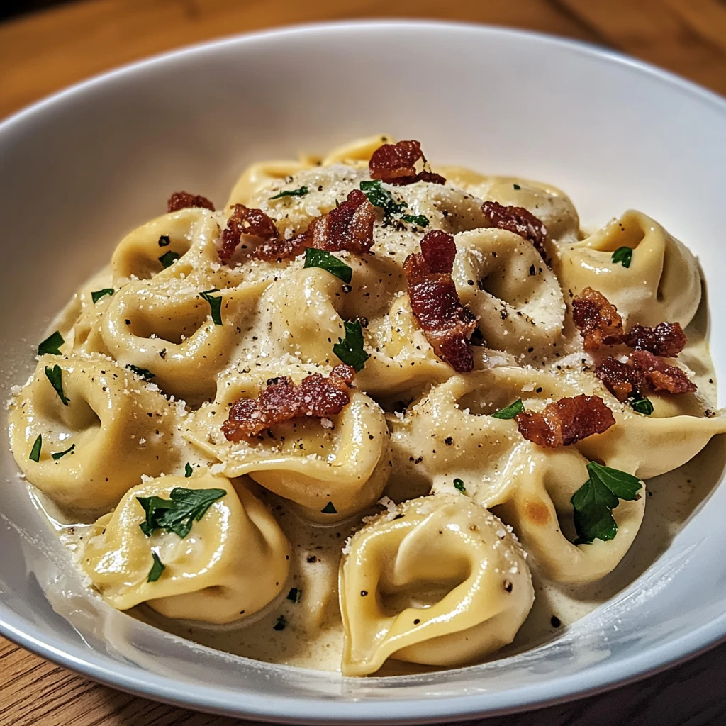 Bacon Tortellini Alfredo 30 Minutes Perfect Delicious