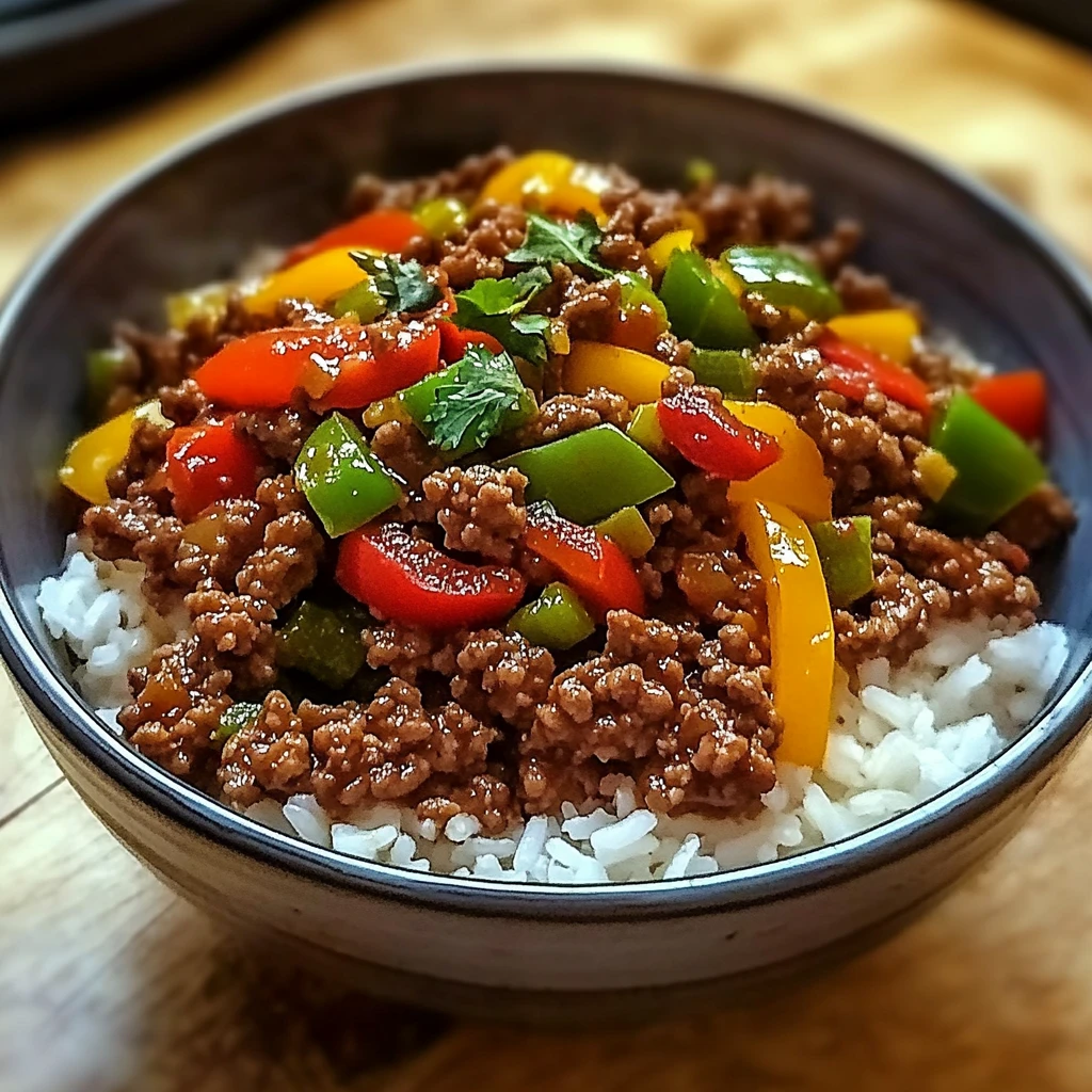 Beef Pepper Rice Bowl 30 Minutes Perfect Delicious