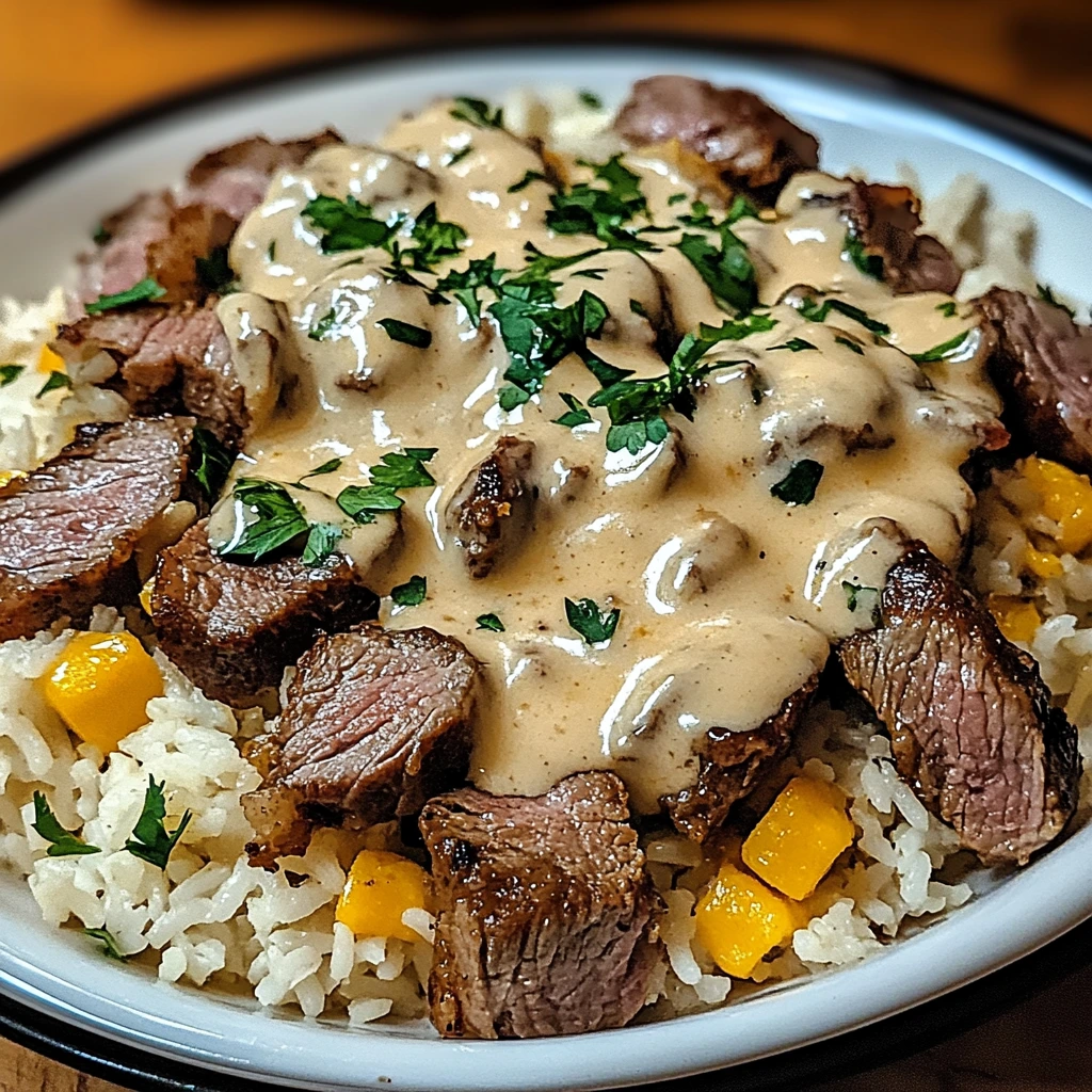 Cheesy Steak and Queso Rice 30 Minutes Ultimate Delicious