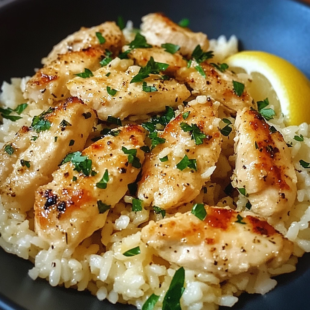 Chicken Scampi with Garlic Parmesan Rice: 30 Minutes Awesome Delicious