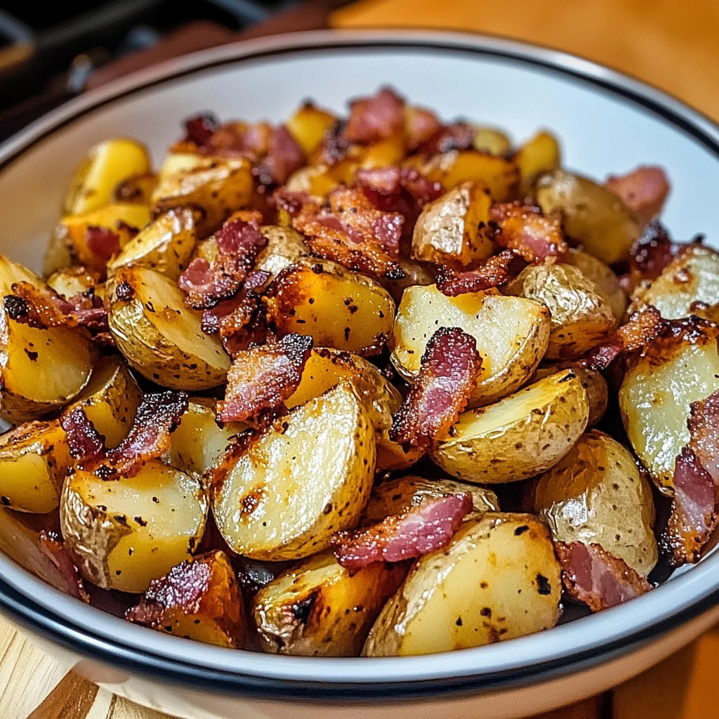 Crispy Bacon Honey Roasted Potatoes 35 Minutes Perfect Delicious