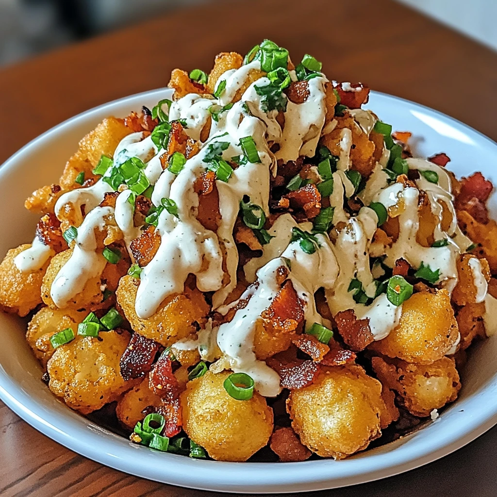 Crispy Buffalo Chicken Bacon Loaded Totchos Supreme