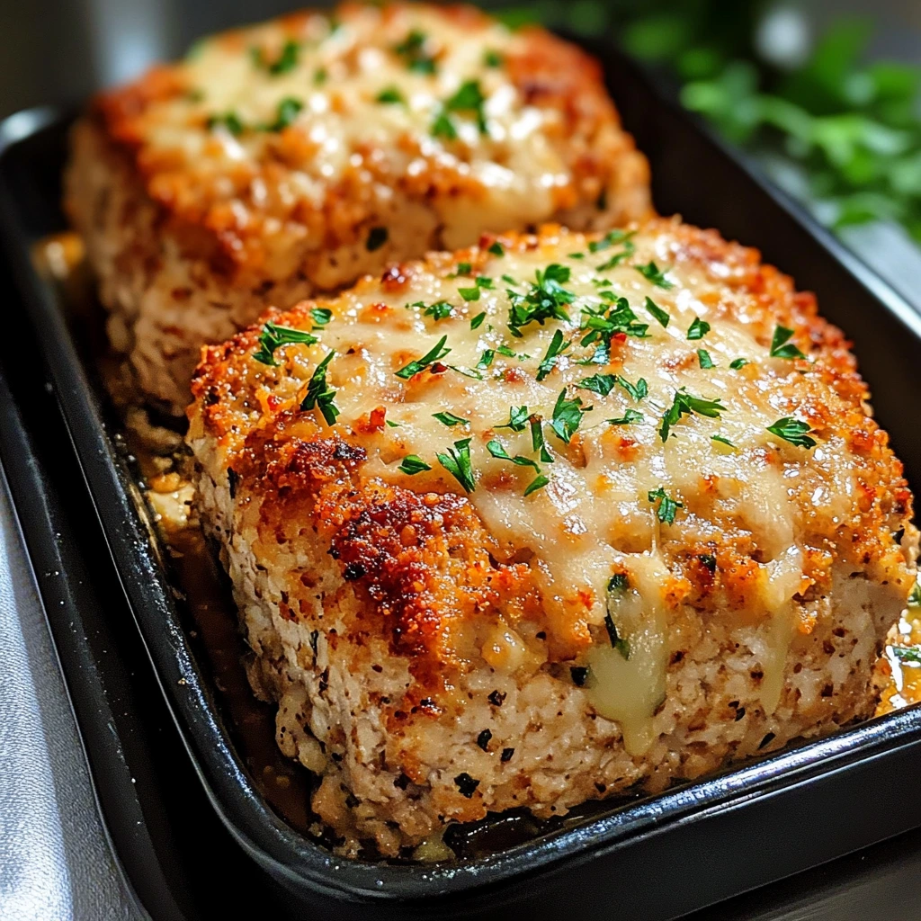 Garlic Parmesan Chicken Meatloaves 4 Servings Easy Delicious