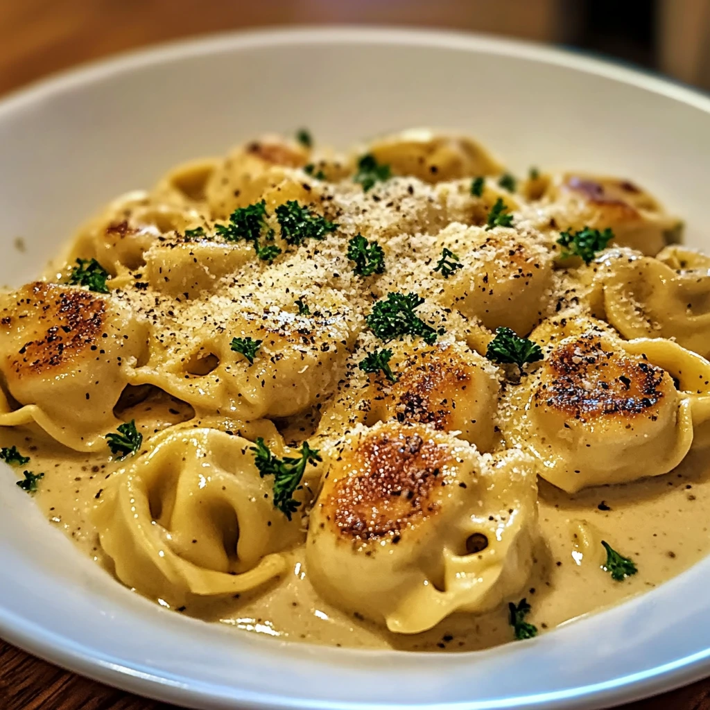 Enjoy Garlic Parmesan Chicken Tortellini in just 30 minutes! This creamy dish is a fantastic dinner choice. Try it today!