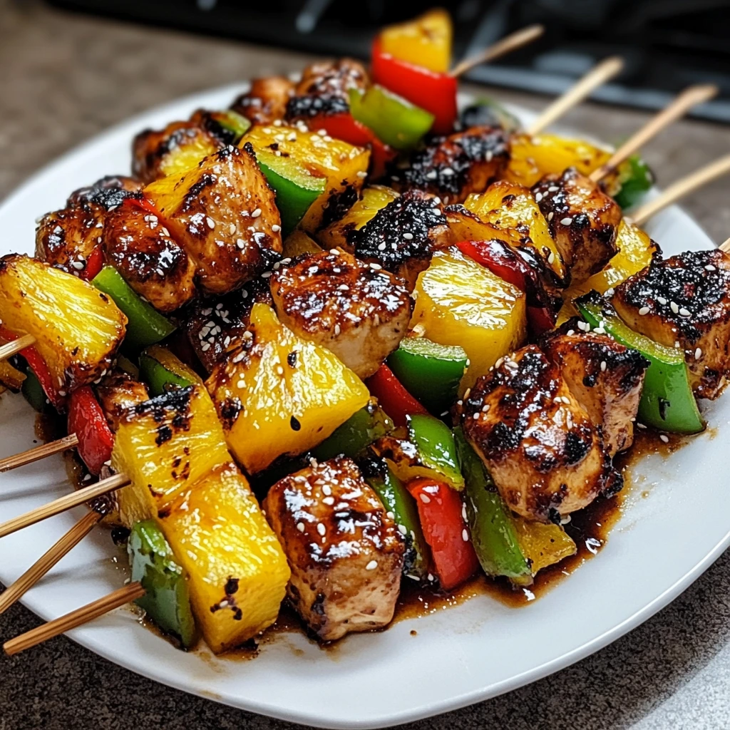 Grilled Pineapple Chicken Kabobs 4 Servings Easy Delicious