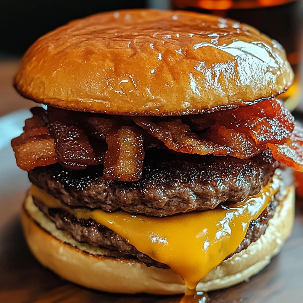 Maple Bacon Whiskey Burgers 6 Ingredients Supreme Delicious
