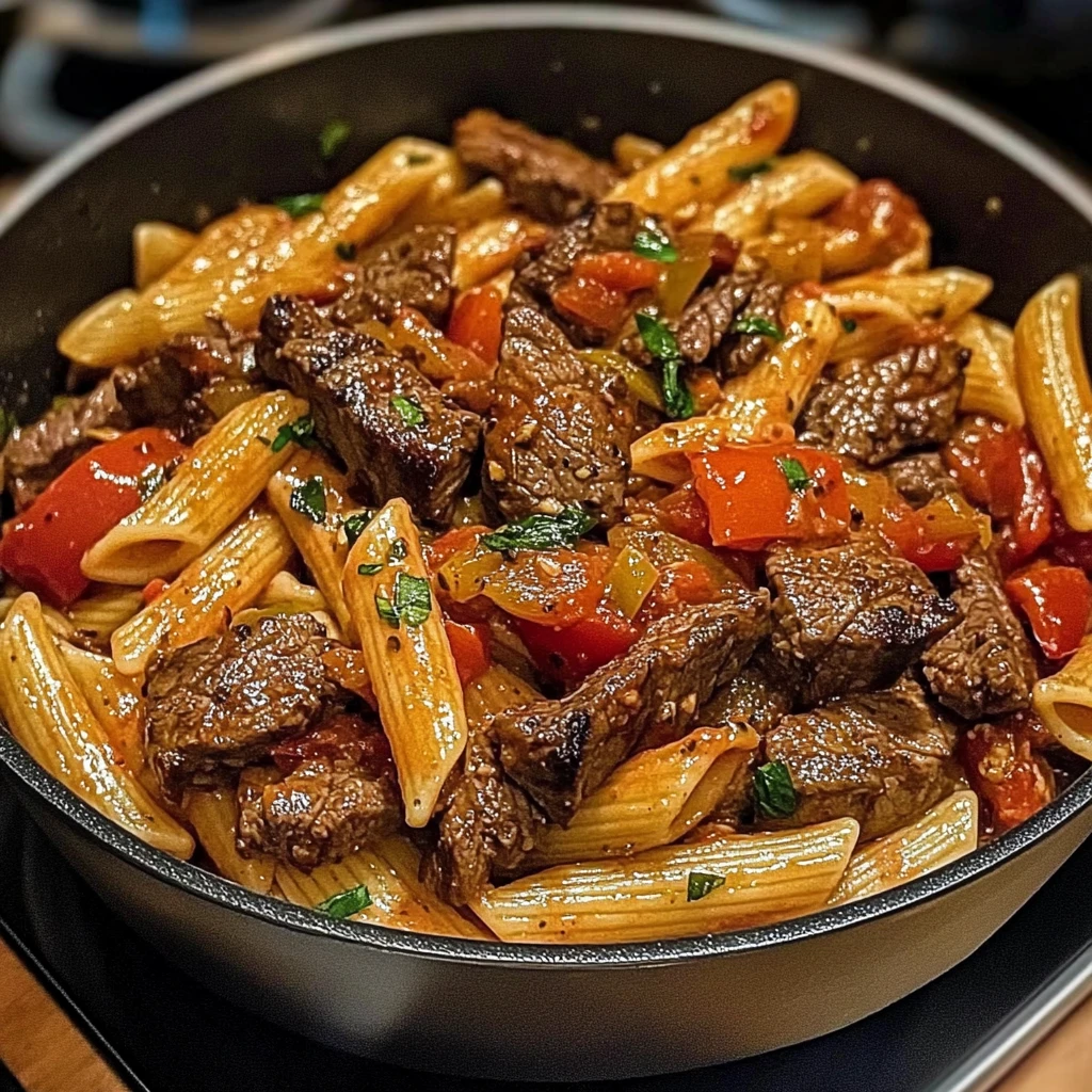 One-Pot Zesty Steak Pasta 30 Minutes Easy Delicious