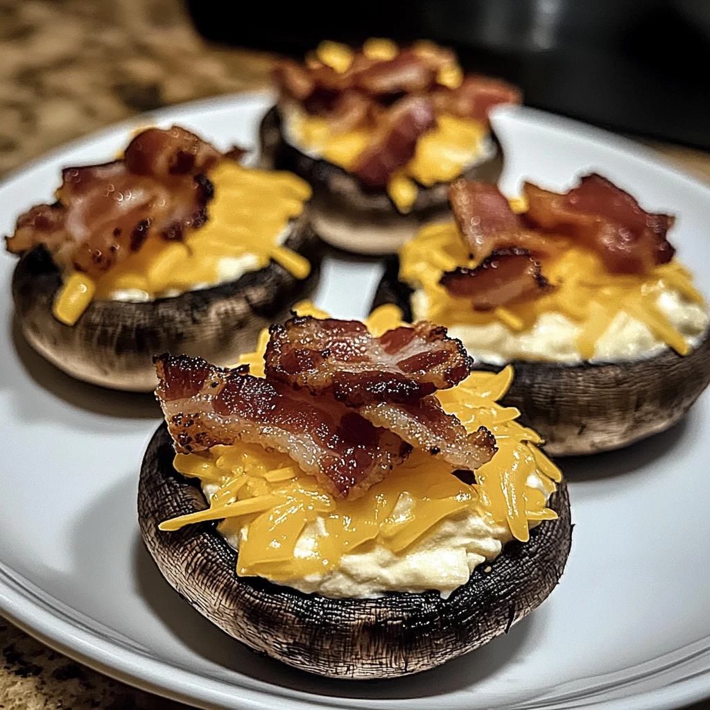 Smoky BBQ Bacon Cheese Stuffed Mushroom Bombs 30 Minutes Ultimate Delicious