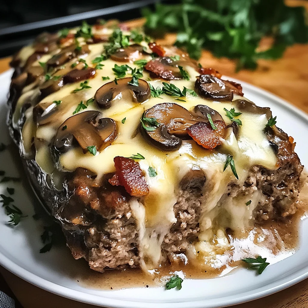 Swiss Cheese & Mushroom Meatloaf 55 Minutes Easy Delicious