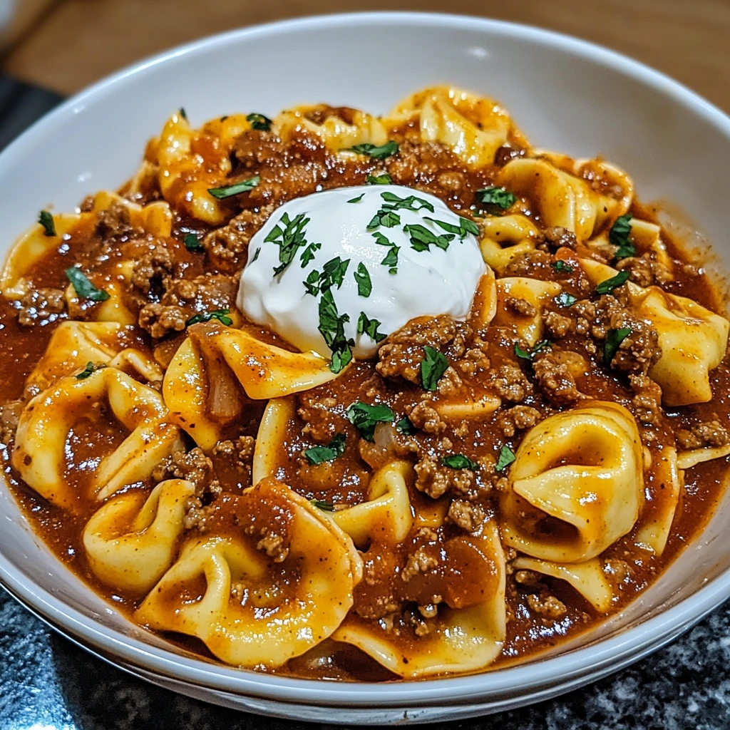 Cheesy Beef Enchilada Tortellini 30 Minutes Easy Delicious