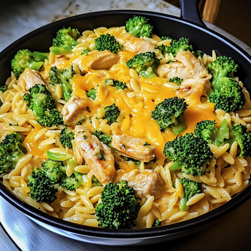 Cheesy Chicken Broccoli Orzo 30 Minutes Ultimate Delicious
