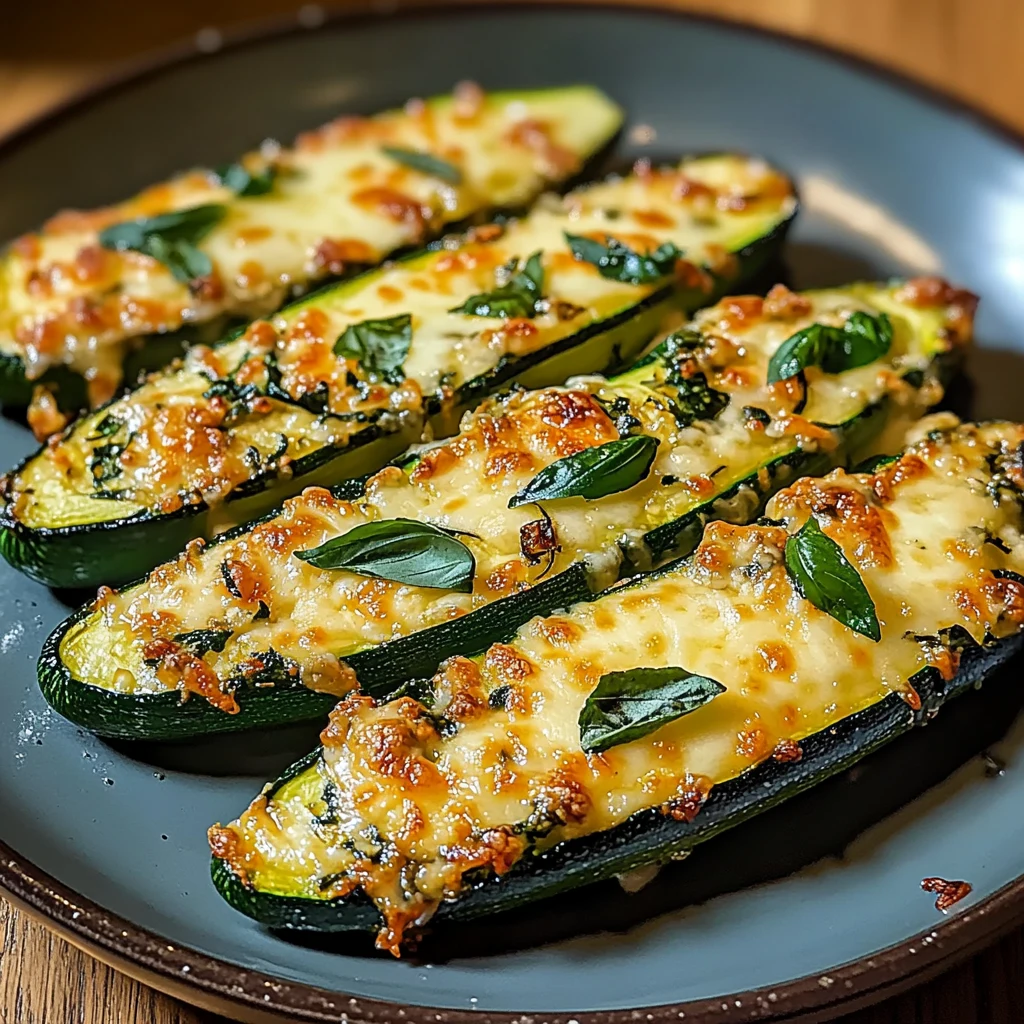 Cheesy Garlic Zucchini Steaks 4 Ingredients Easy Delicious