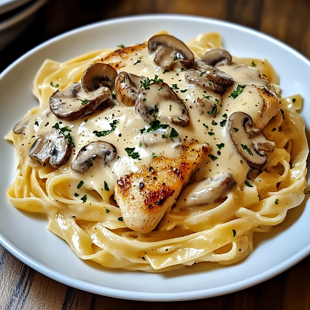 Chicken Mushroom Alfredo 30 Minutes Easy Delicious