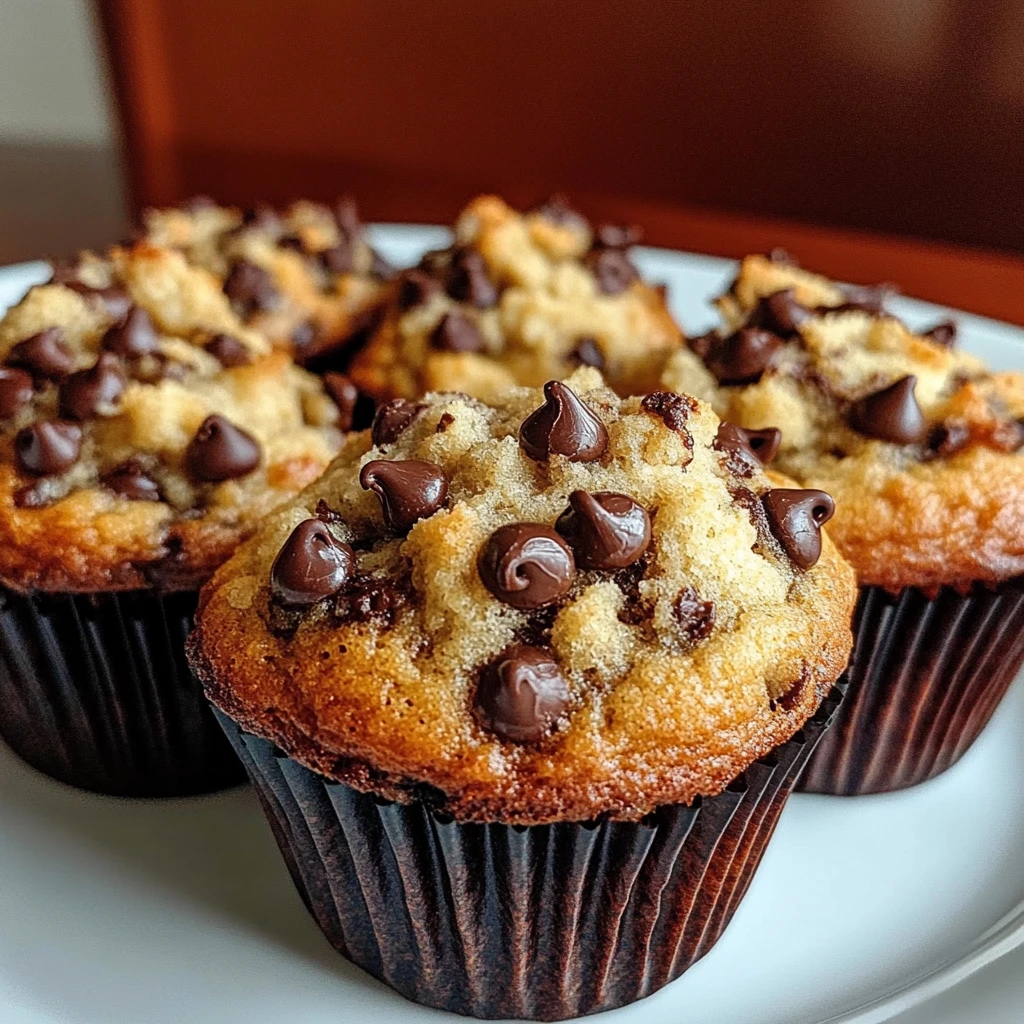 Chocolate Chip Banana Muffins 10 Ingredients Amazing