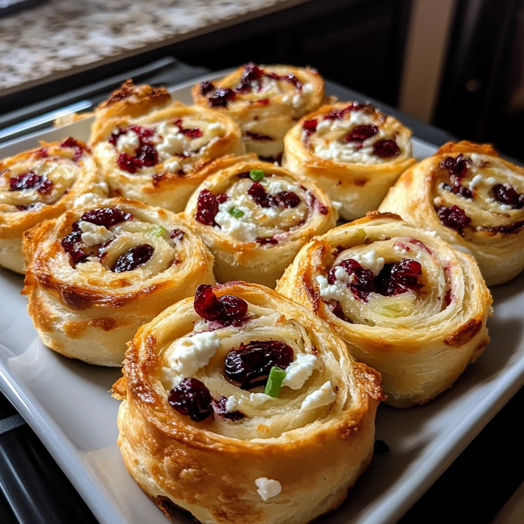 Cranberry Feta Pinwheels 4 Ingredients Perfect Delicious