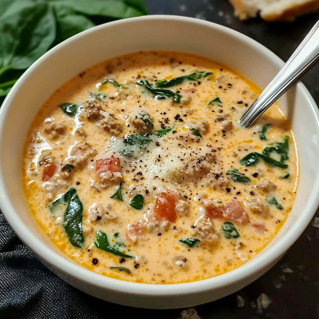 Creamy Italian Ground Chicken Soup 30 Minutes Easy Delicious