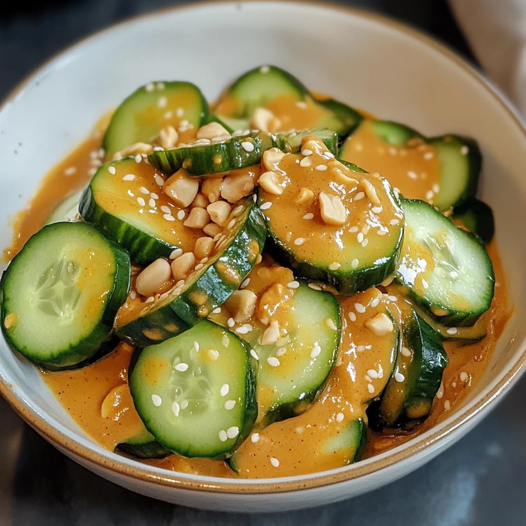 Cucumbers in Spicy Peanut Sauce 4 Servings Ultimate Delicious