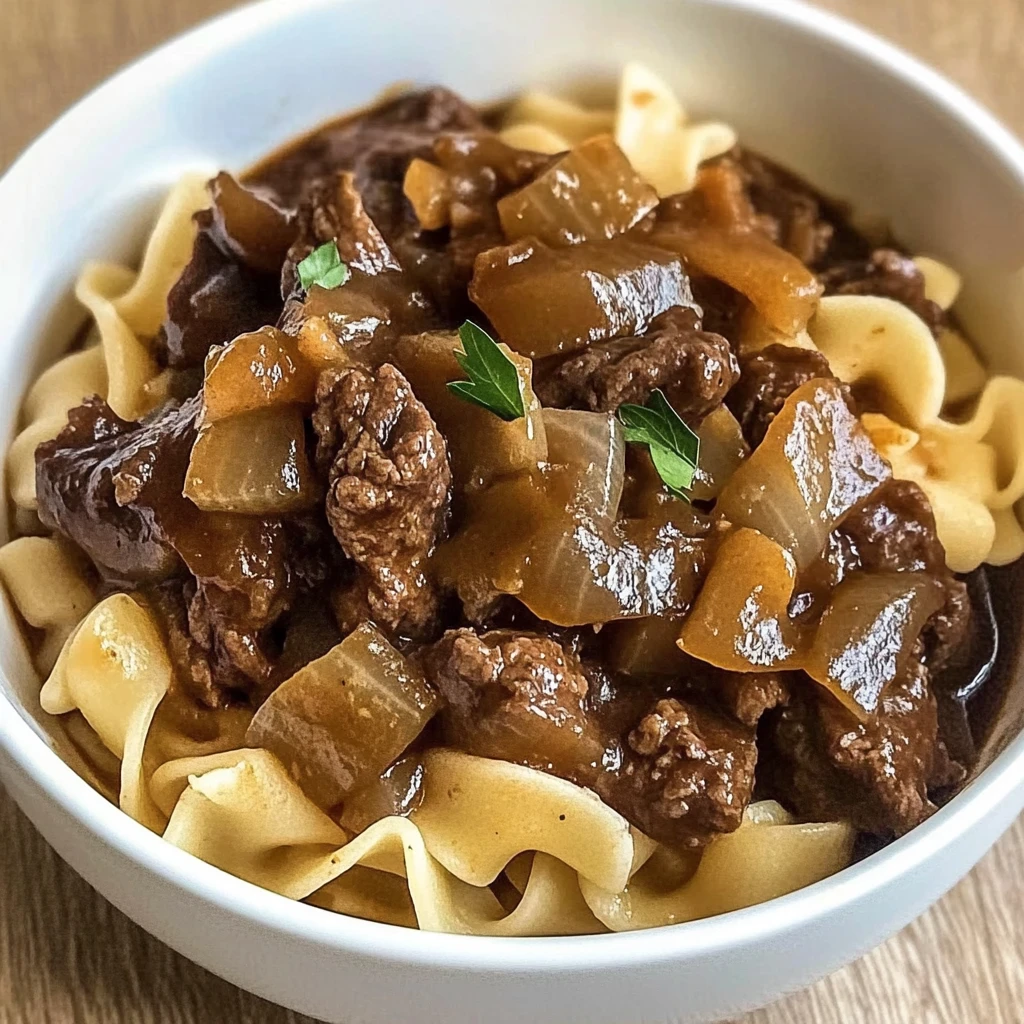 French Onion Beef and Noodles 4 Servings Perfect Delicious
