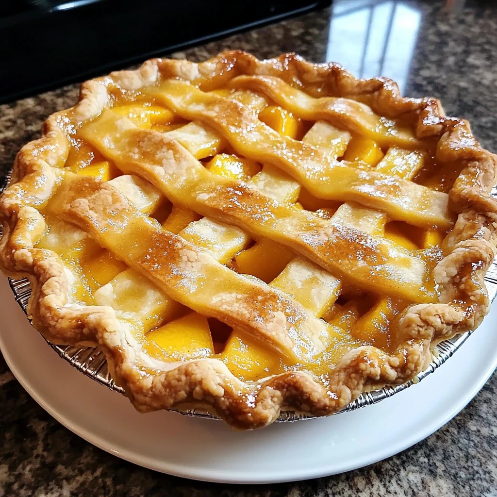 Fresh Peach Pie 7 Ingredients Perfectly Delicious