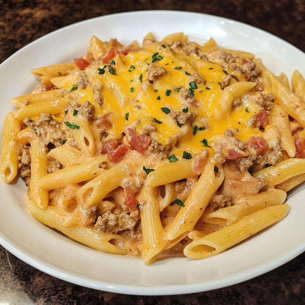 Creamy Rotel Pasta with Ground Beef 30 Minutes Ultimate Delicious