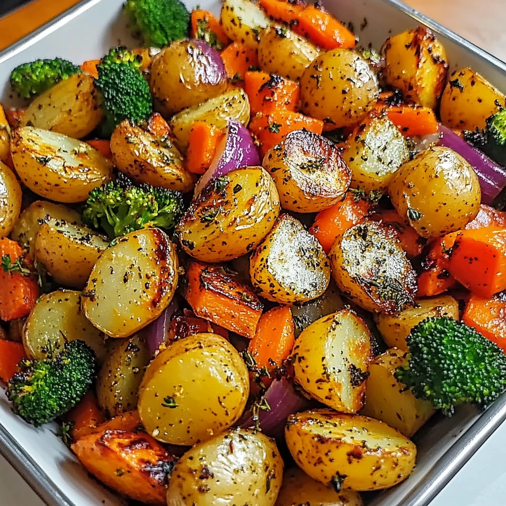 Garlic Herb Roasted Potatoes and Veggies 30 Minutes Easy Delicious