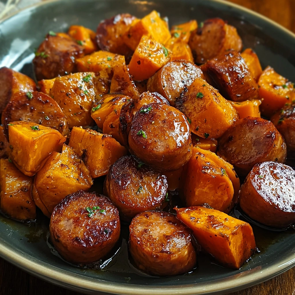 Honey Garlic Sausage Sweet Potatoes 30 Minutes Easy Delicious