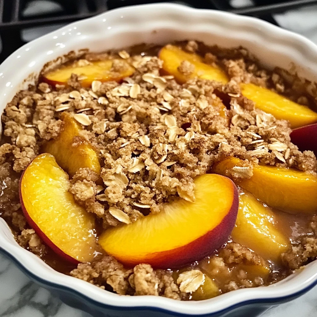 Peach Crisp 4 Servings Easy Delicious