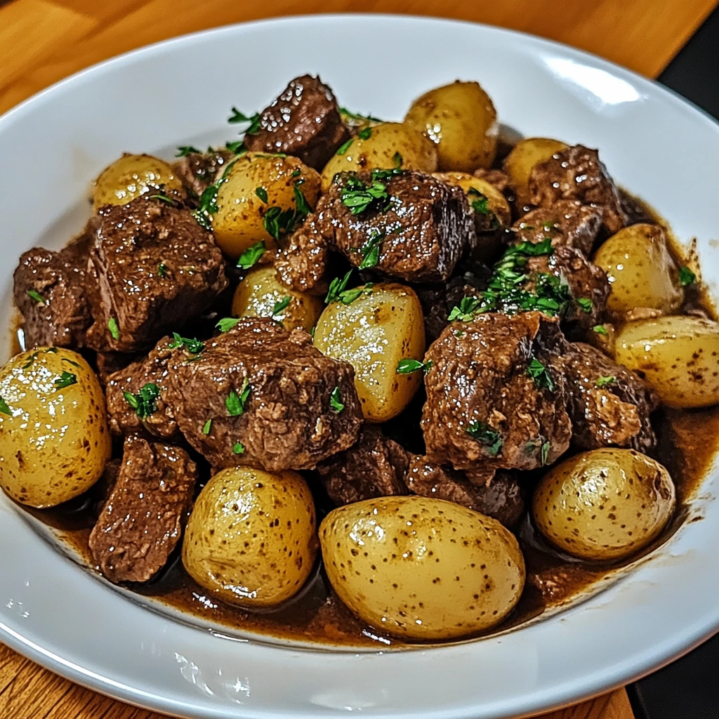 Slow Cooker Garlic Butter Beef Bites 4 Servings Amazing