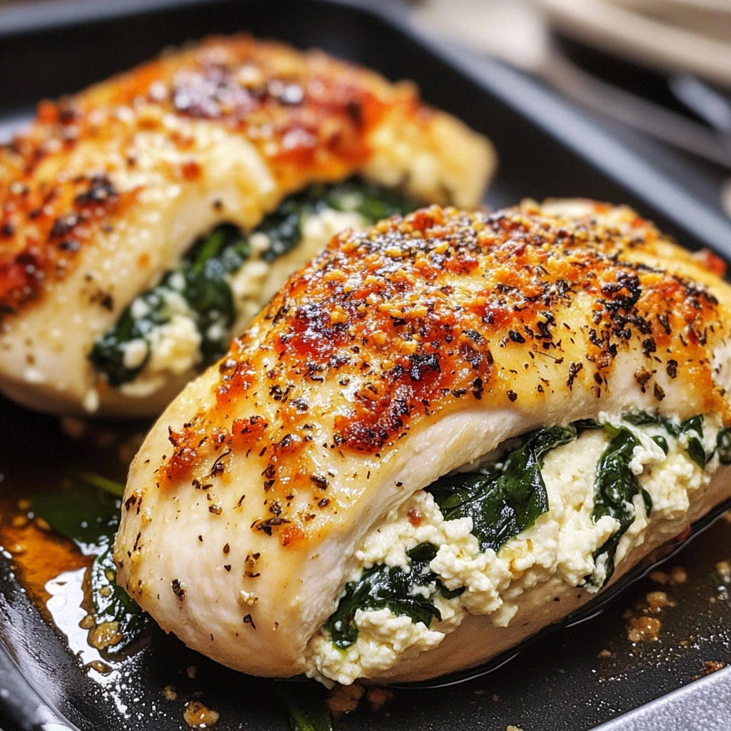 Spinach Ricotta Stuffed Chicken 4 Servings Easy Delicious