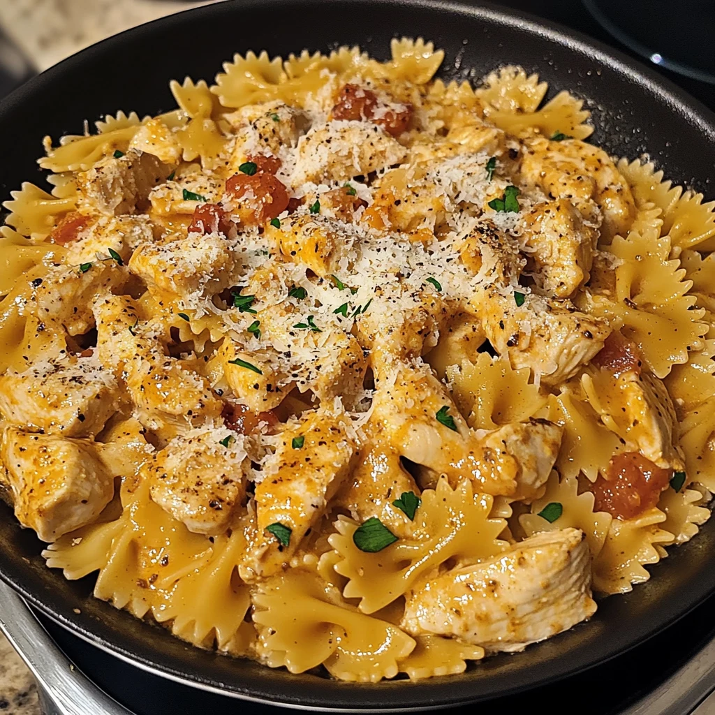 Creamy Cajun Chicken Bowtie Pasta Skillet 30 Minutes Amazing