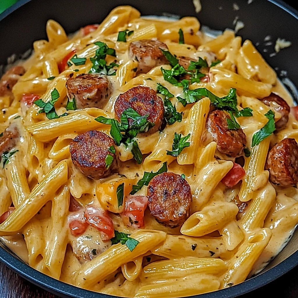 One Pot Creamy Cajun Sausage Pasta 30 Minutes Ultimate Delicious