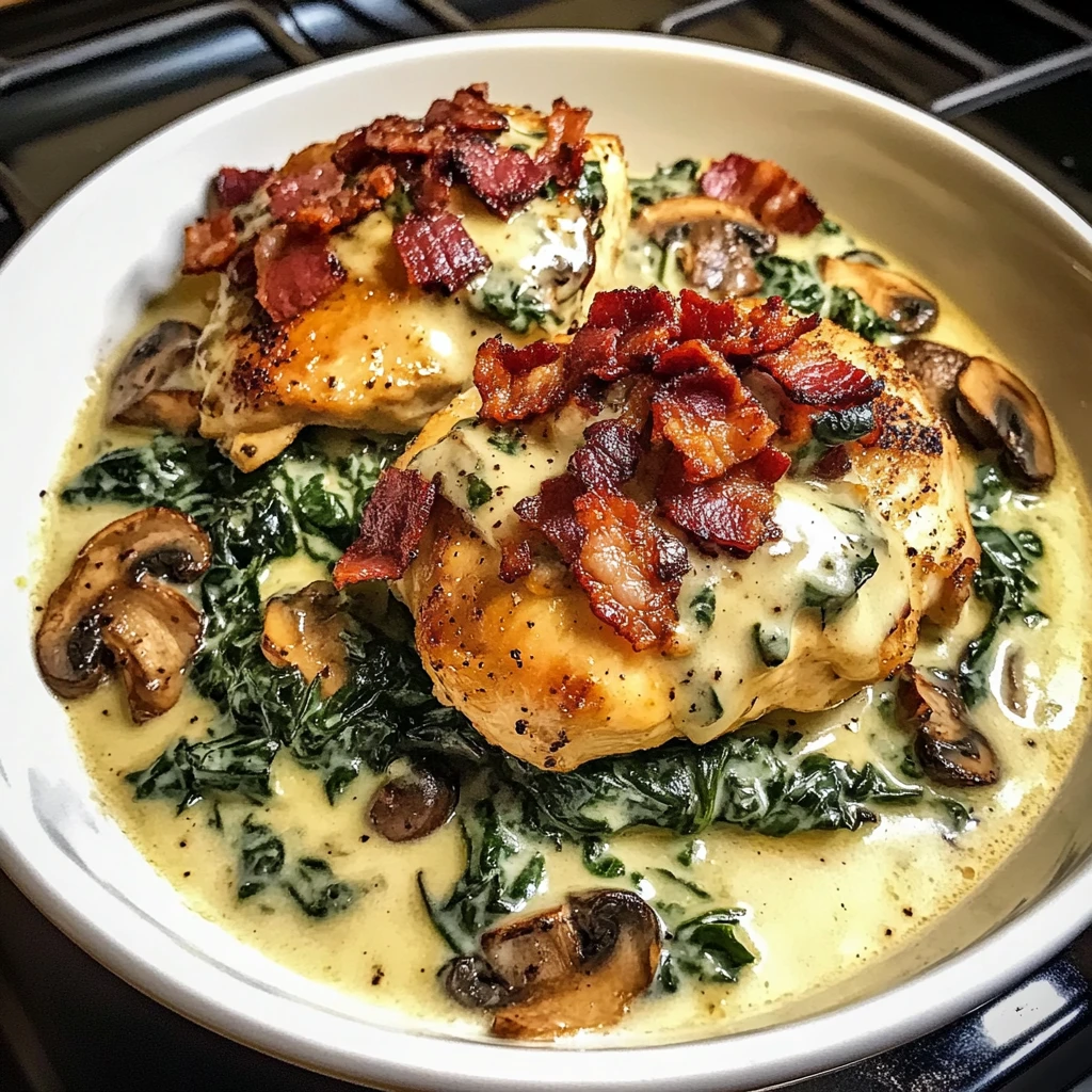 Smothered Chicken with Creamed Spinach in 30 Minutes