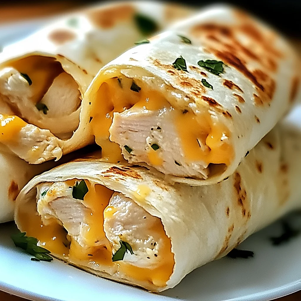Cheesy Garlic Chicken Wraps – Easy & Flavor-Packed Meal