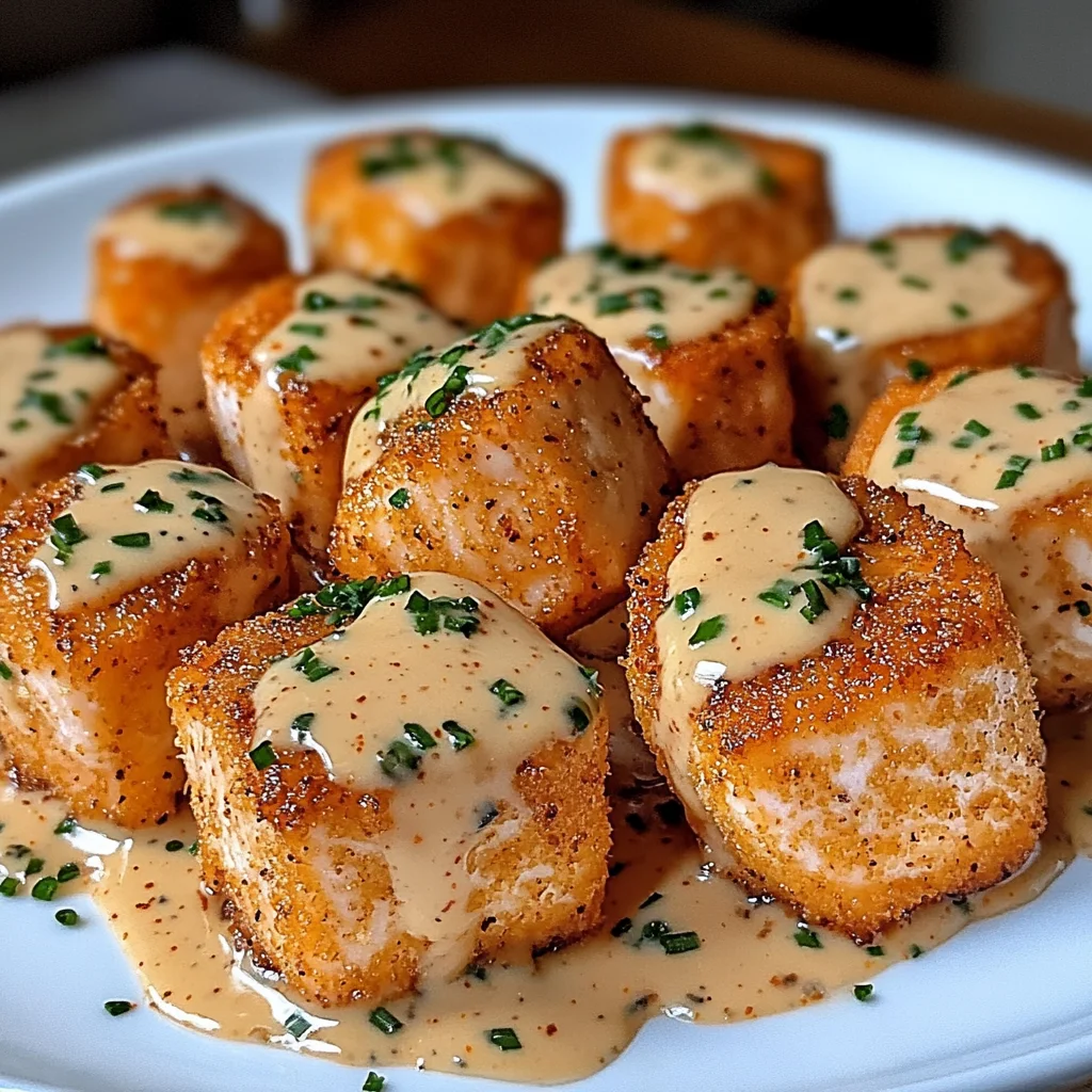 Crispy Bang Bang Salmon Bites with Creamy Chili Sauce