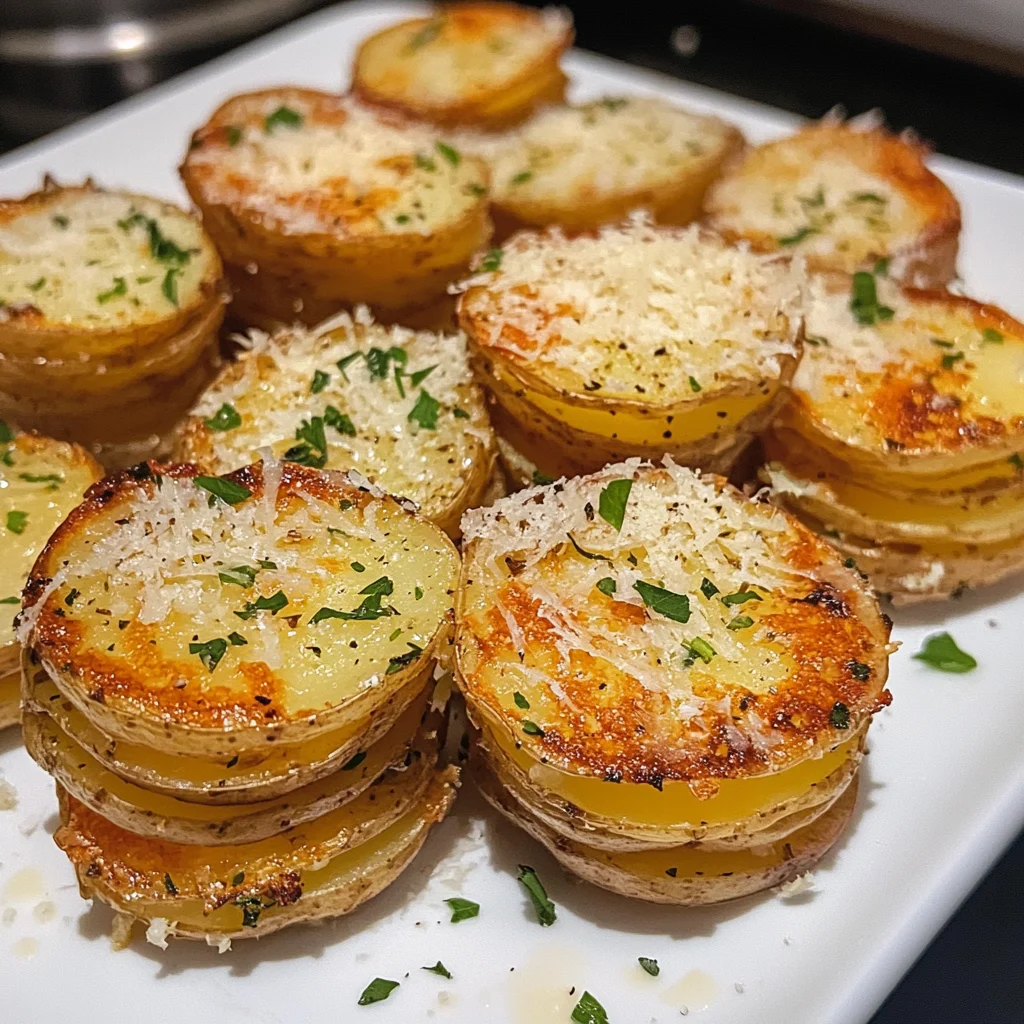 Parmesan Potato Stacks – Crispy, Cheesy & Oven-Baked