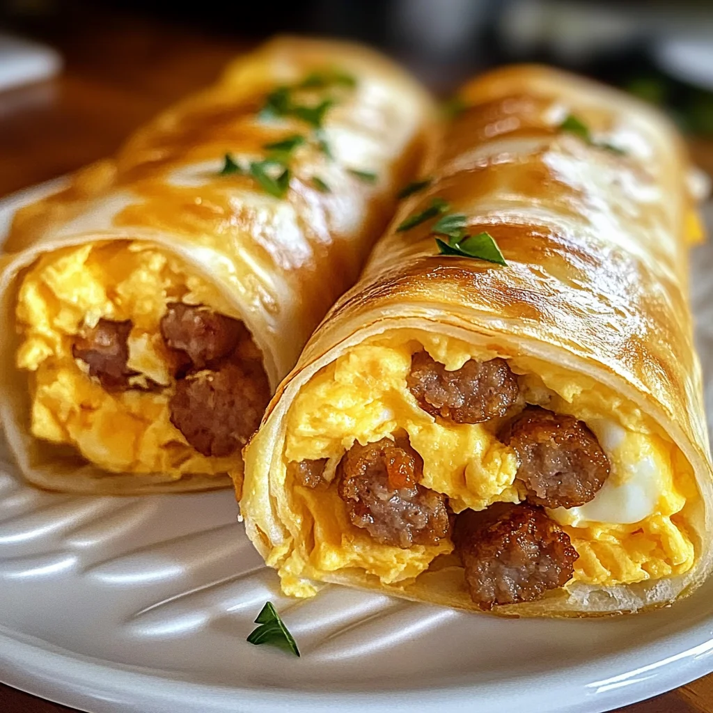 Sausage Egg and Cheese Roll-Ups: Quick & Tasty Breakfast