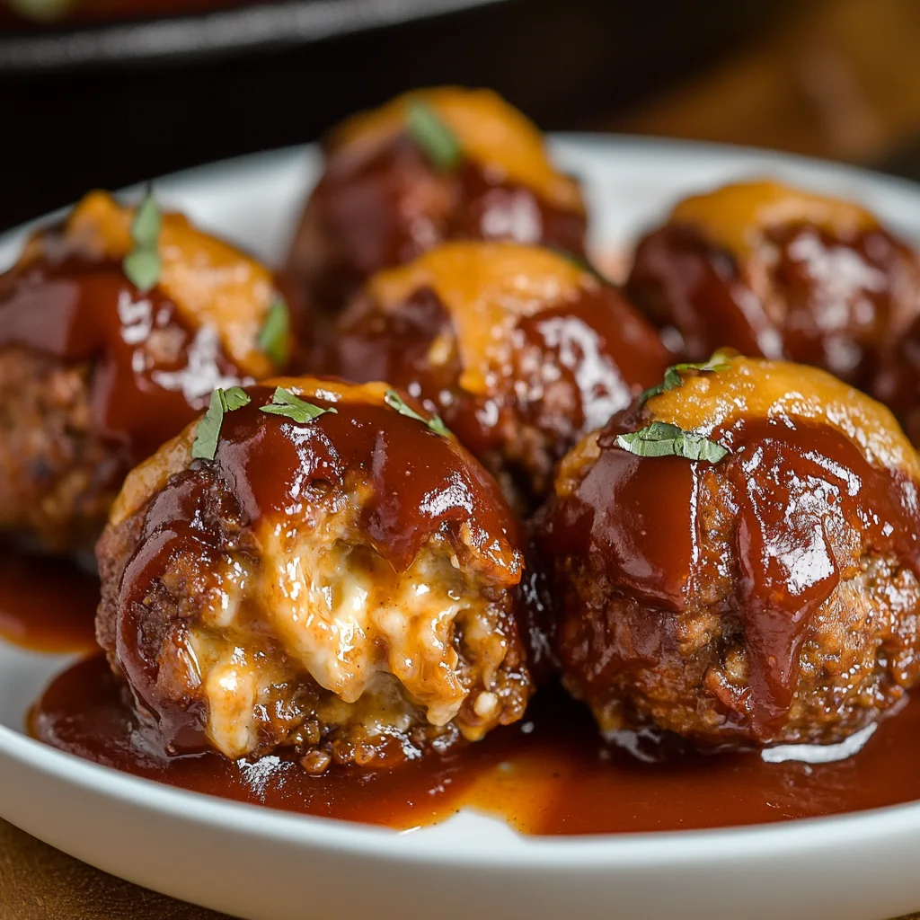 Smoked Stuffed Meatballs Recipe with BBQ Cheese Filling