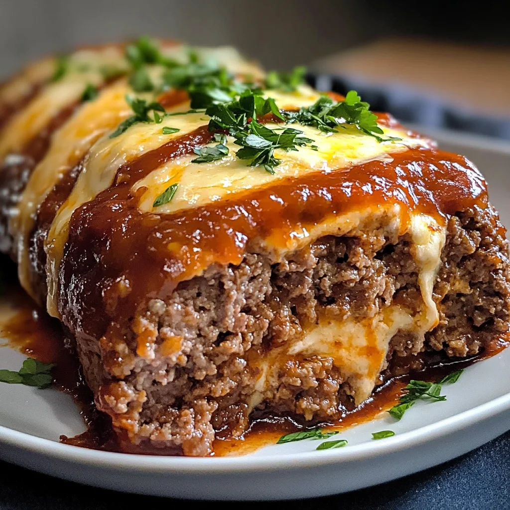 Stuffed Meatloaf Loaded with Mozzarella Cheese Recipe
