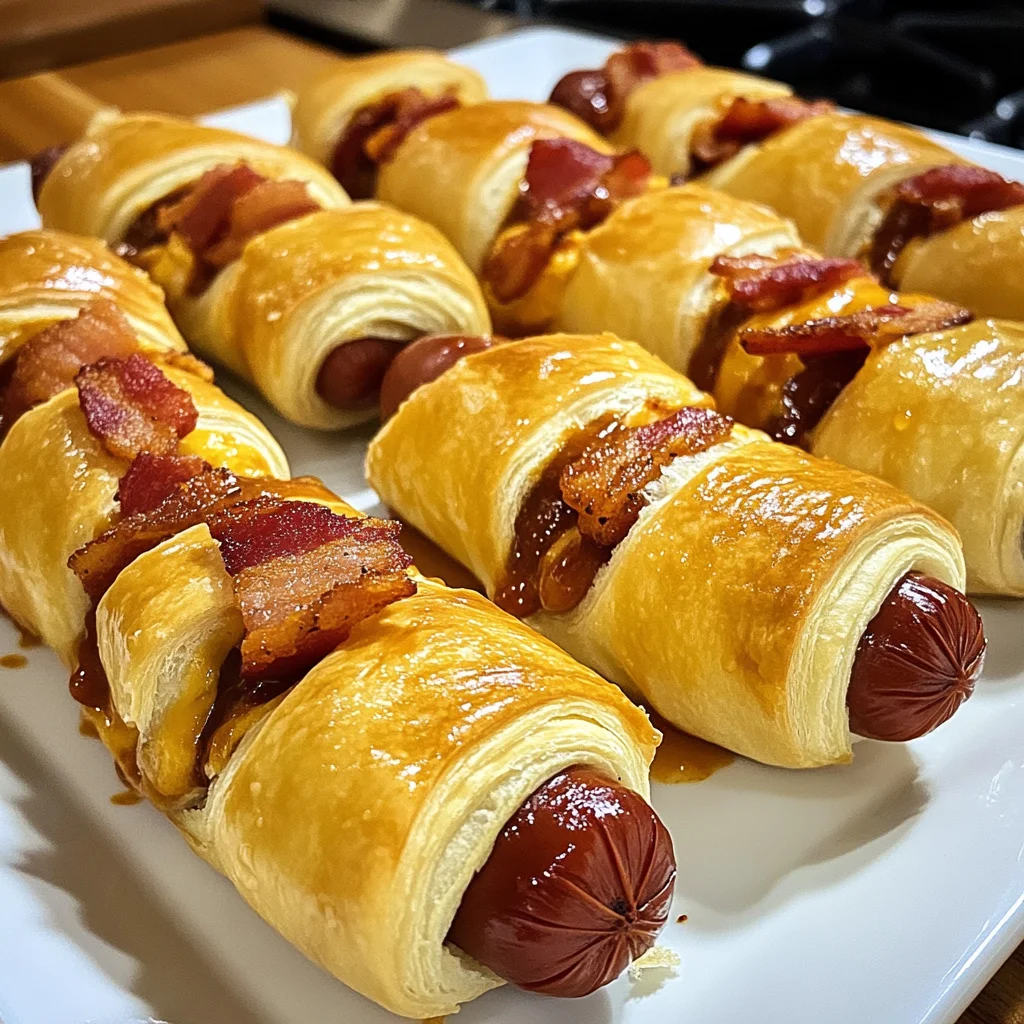 BBQ Bacon Ranch Stuffed Crescent Dogs Recipe