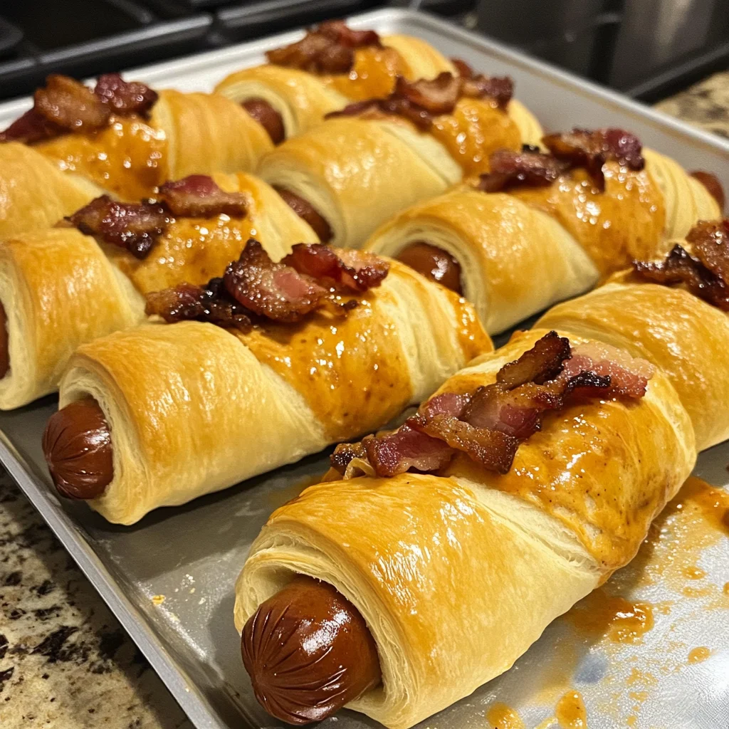 BBQ Bacon Ranch Stuffed Crescent Dogs Recipe