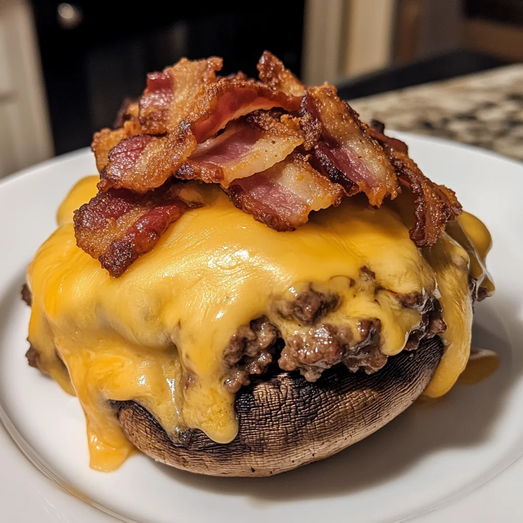 Bacon Cheeseburger Stuffed Mushrooms Recipe