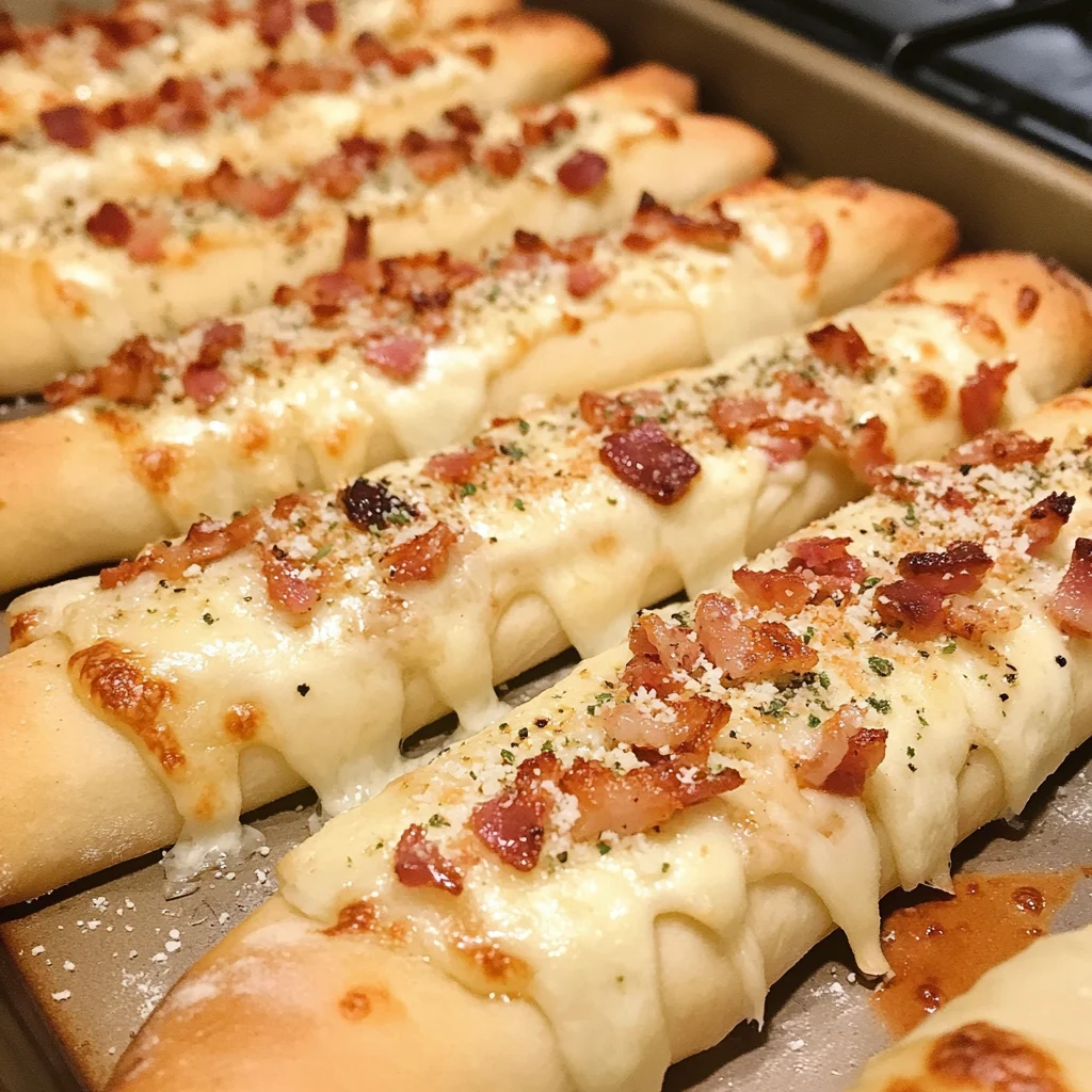 Bacon Ranch Cheese Stuffed Breadsticks Recipe