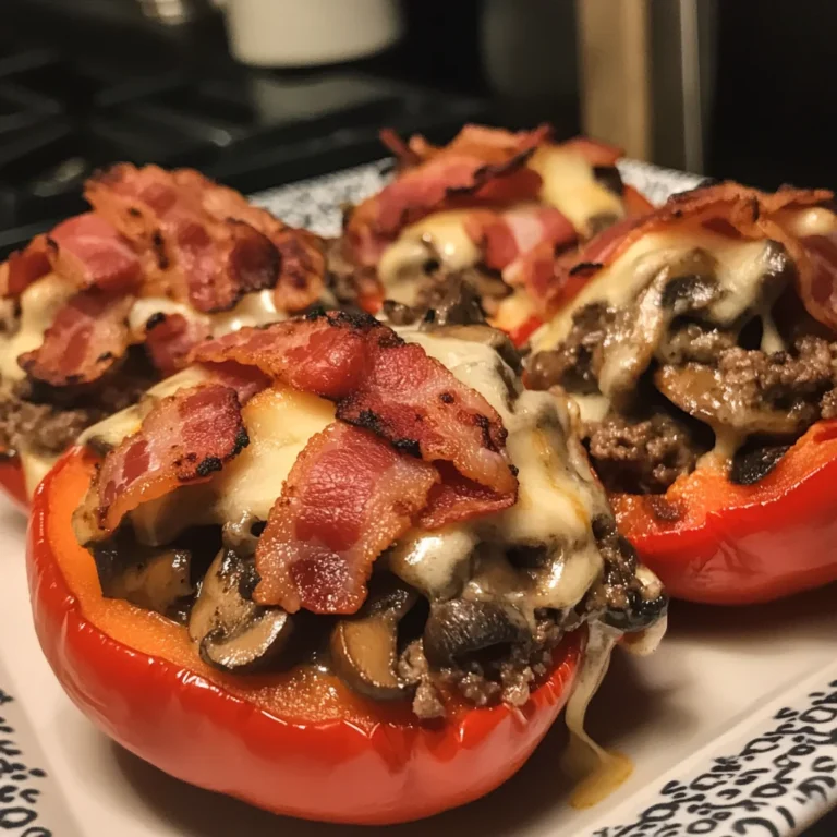 Bacon Wrapped Philly Cheesesteak Stuffed Peppers Recipe