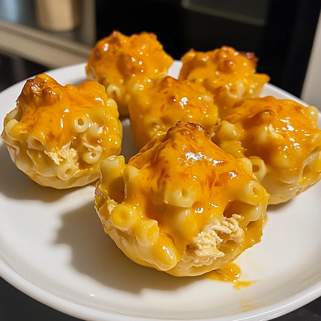 Buffalo Ranch Chicken Mac & Cheese Bombs Recipe