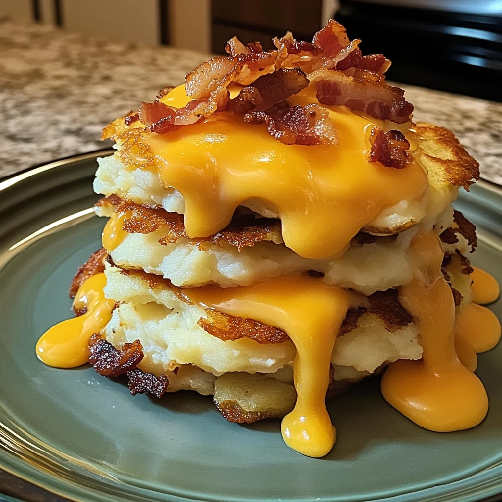 Cheesy Bacon Ranch Potato Pancakes Recipe