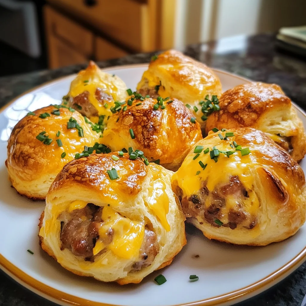 Cheesy Sausage Breakfast Bombs Recipe - Easy & Delicious