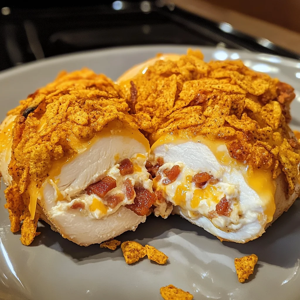 Cream Cheese and Bacon Stuffed Doritos Chicken