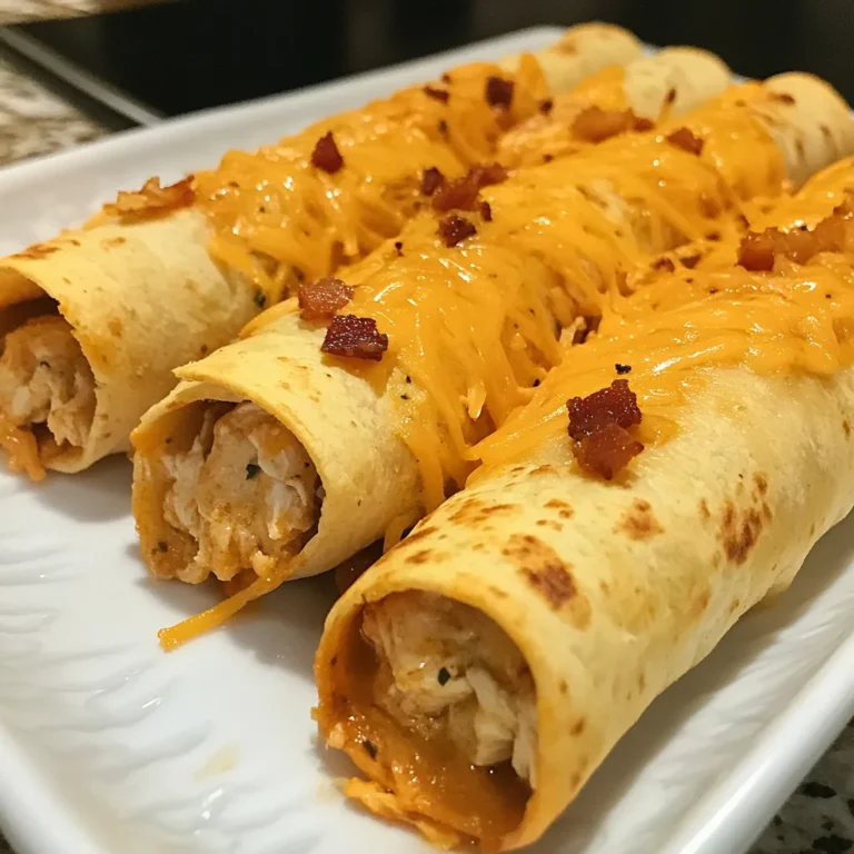 Crispy Bacon Ranch Chicken Taquitos Recipe