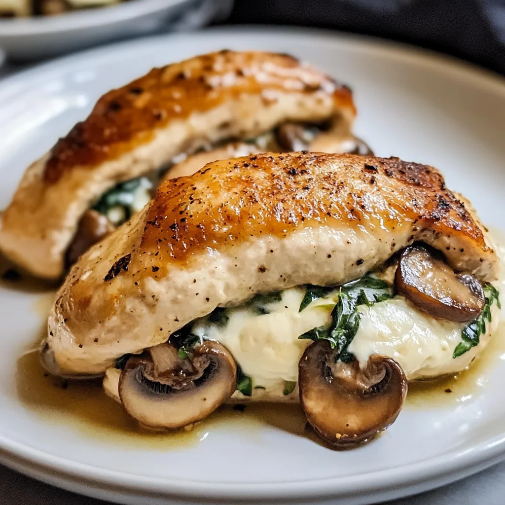 Delicious Mushroom Stuffed Chicken Breast Recipe